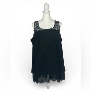 NWT Truly Poppy Arachna Lace sheer black top women 1X feminine whimsigoth dainty